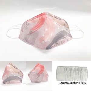 Cloth face mask: water repellent w/ 10pcs filters